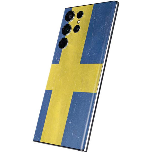 Sweden Flag Distressed Galaxy S22 Ultra Skin